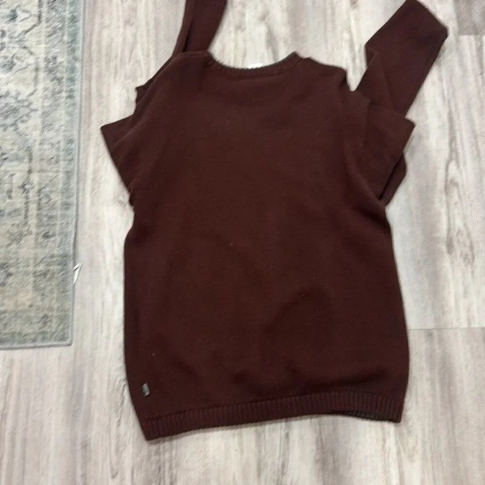 The North Face Men's Dark Brown Crewneck Sweater wool blend size medium